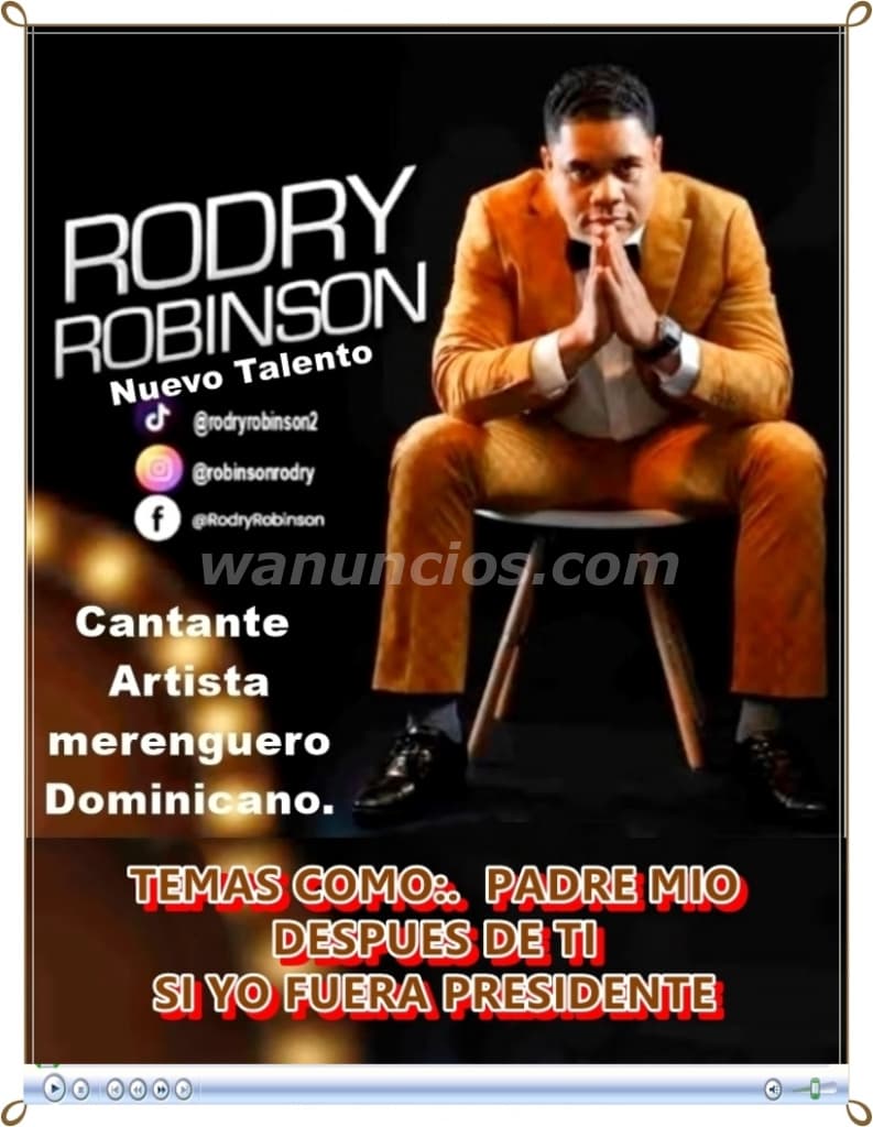 Noticia de Rodry Robinson, merenguero, Dominicano Promociona Despues De Ti 2