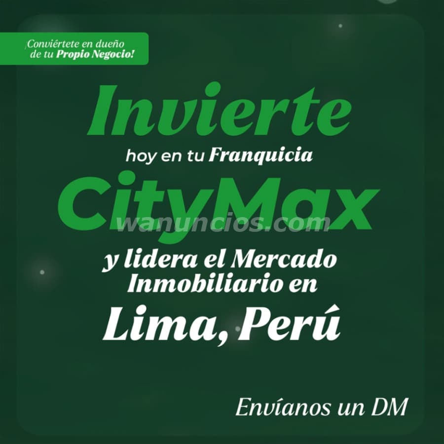 Inicia una franquicia inmobiliaria CityMax en Lima 2