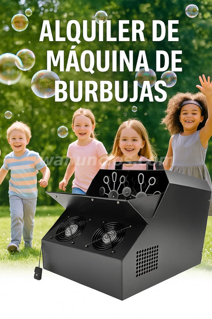 Máquina de Burbujas para Fiestas Infantiles (San Juan de Miraflores)