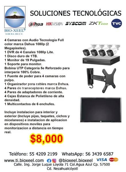 Instalación de cámaras de seguridad, somos profesionales (Nezahualcoyotl)