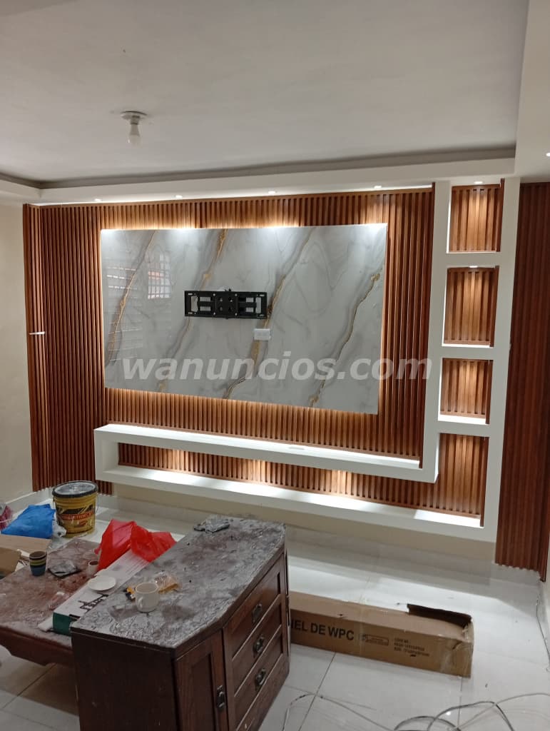 Instalación de sheetrock y decoracion de pared en manele y instalación PVC (Este)