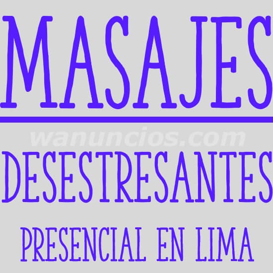 masajes relajantes para caballeros en Lima (Lima)