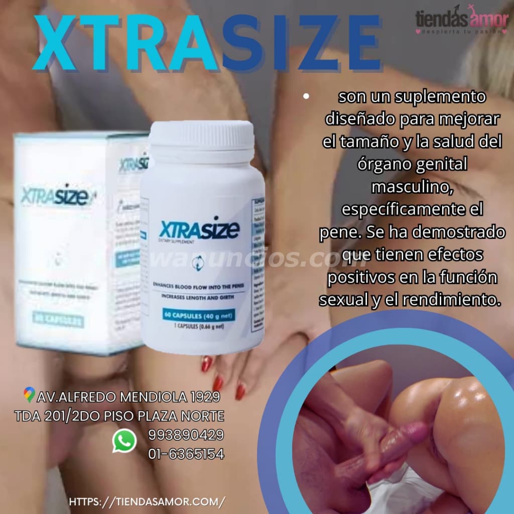 XTRASIZE SUPLEMENTO NATURAL DE VIRILIDAD Y REDIMIENTO SEXUAL - TIENDAS AMOR (PLAZA NORTE)