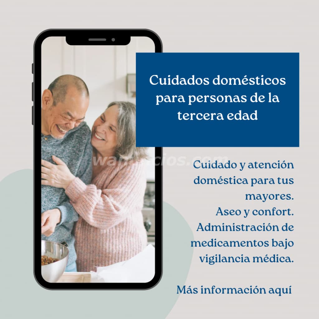 Cuidados domésticos para personas de la tercera edad (Caracas)