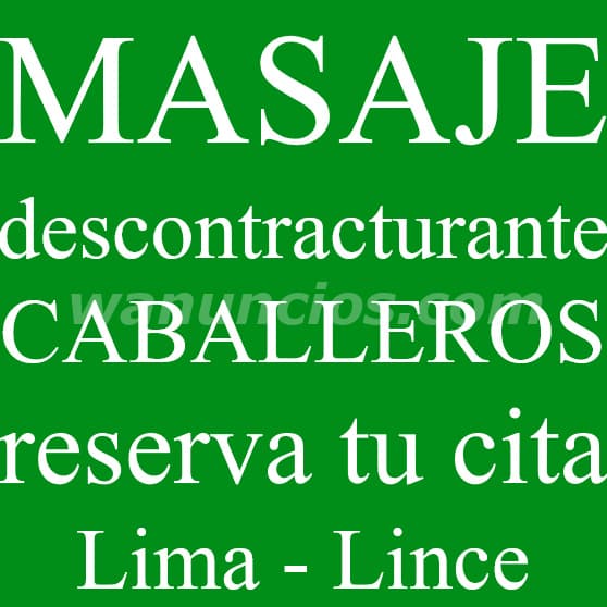 terapias antiestrés dirigido a caballeros (Lince)