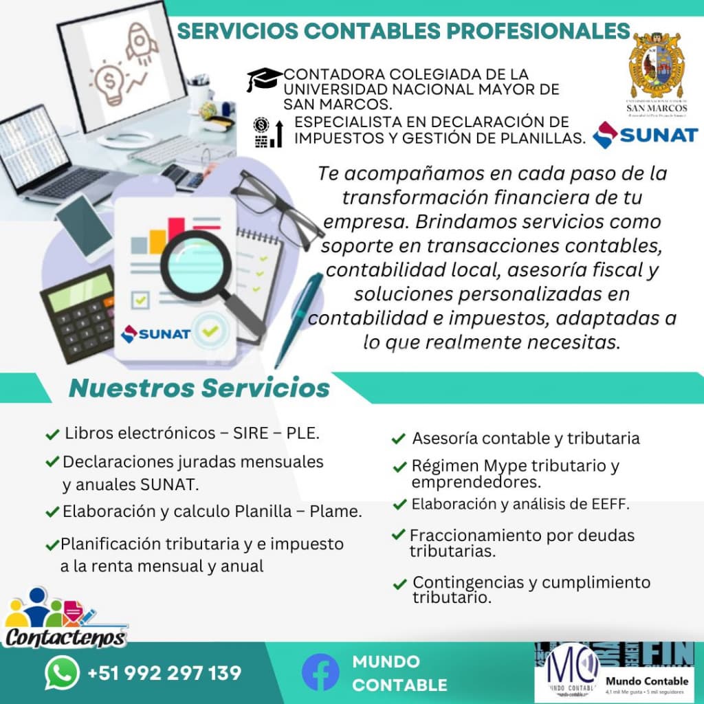 CONTADORA COLEGIADA - SERVICIOS ASESORIA CONTABLE TRIBUTARIA (LIMA)