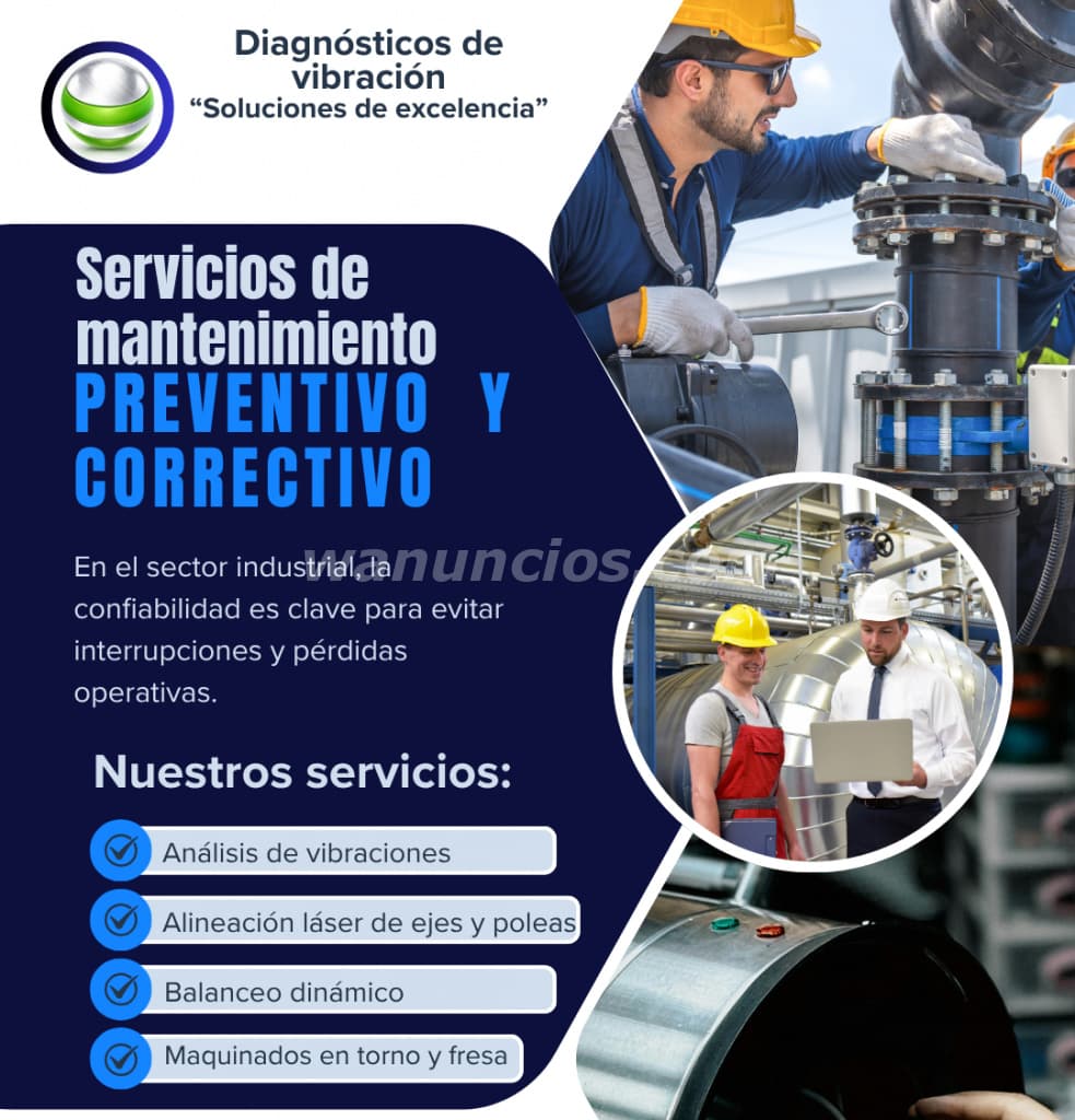 Servicio de mantenimiento a maquinaria rotativa