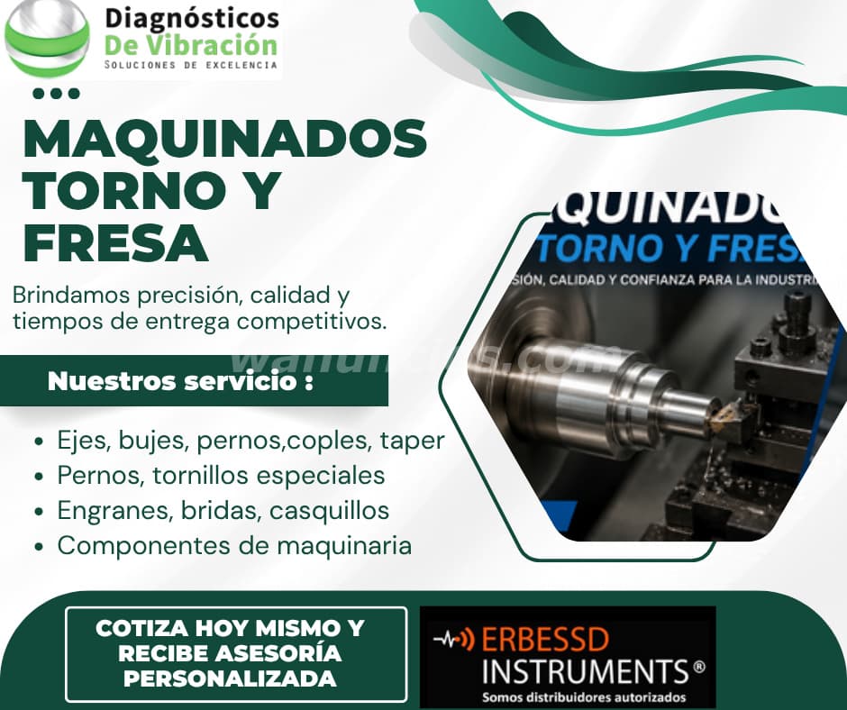 Servicio de maquinado torno y fresa industrial