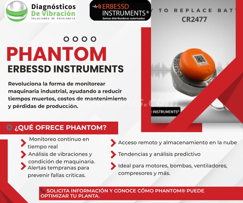Sistema Phantom de monitoreo continuo a maquinaria
