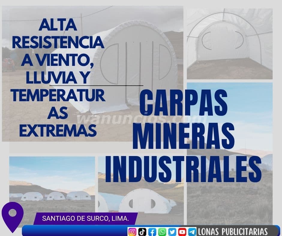 Carpas igloo Modelo Campaña Médica e Industrial, Lima (san juan de miraflores)