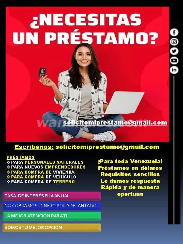 Prestamista en Venezuela sin pagos adelantados