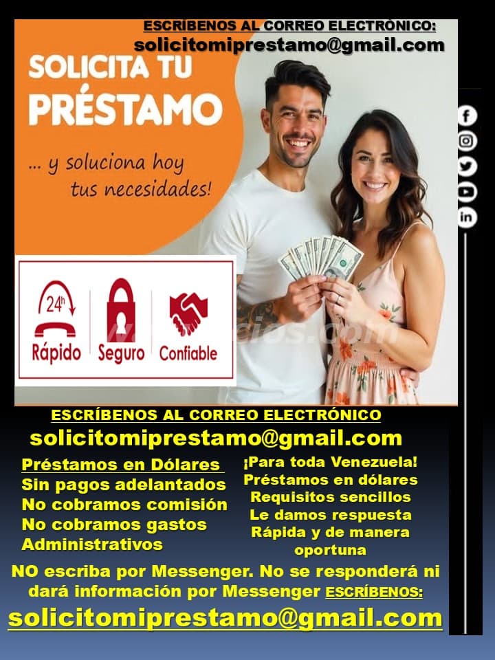 Te ofrecemos Préstamos en dólares en Venezuela Sin pagos adelantados! 4