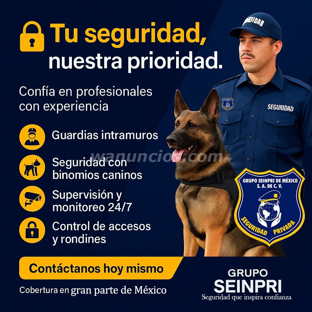 GRUPO SEINPRI DE MÉXICO S.A. DE C.V. Seguridad Privada Profesional (Queretaro)
