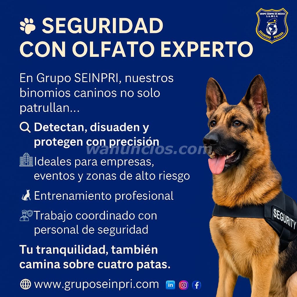 "GRUPO SEINPRI" SEGURIDAD CON OLFATO EXPERTO (CDMX, EDO MÉX, INT DE LA REP.) 2