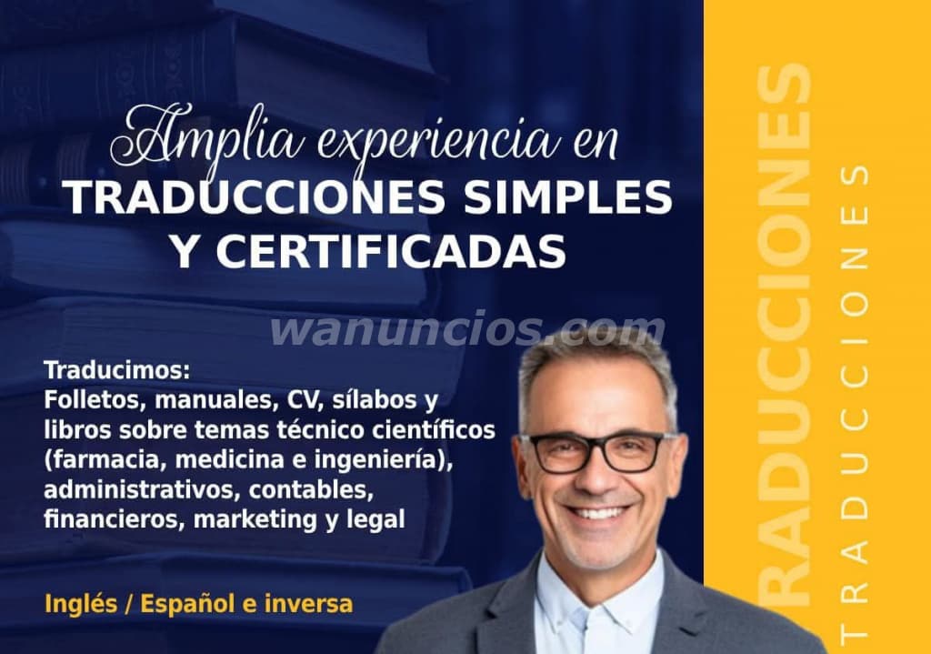 Servicio de Traducciones simples Centellas (La Molina y Lima metropolitana)