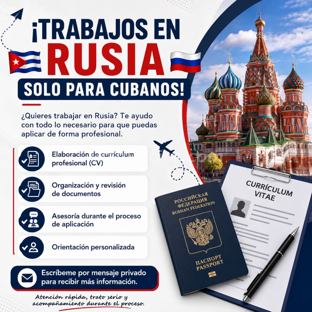Convocatoria para trabajadores cubanos en el sector de la construcción! (Moscow, Rusia)