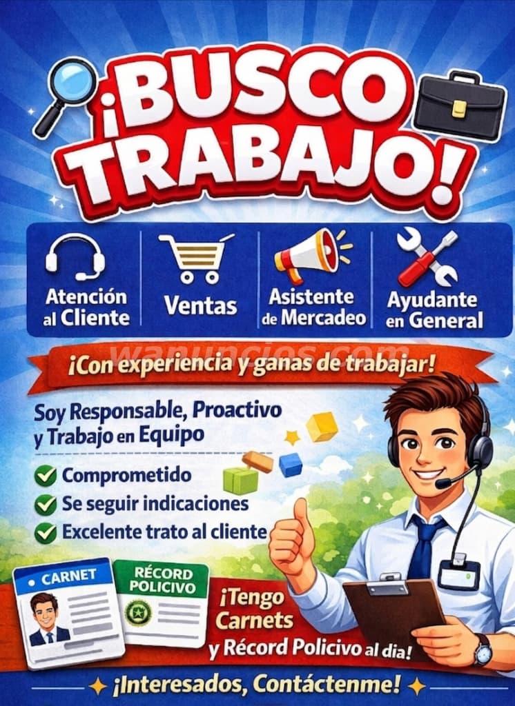 Ofresco mi Servicios dentro del Mercado Laboral (Chiriquí Panamá)