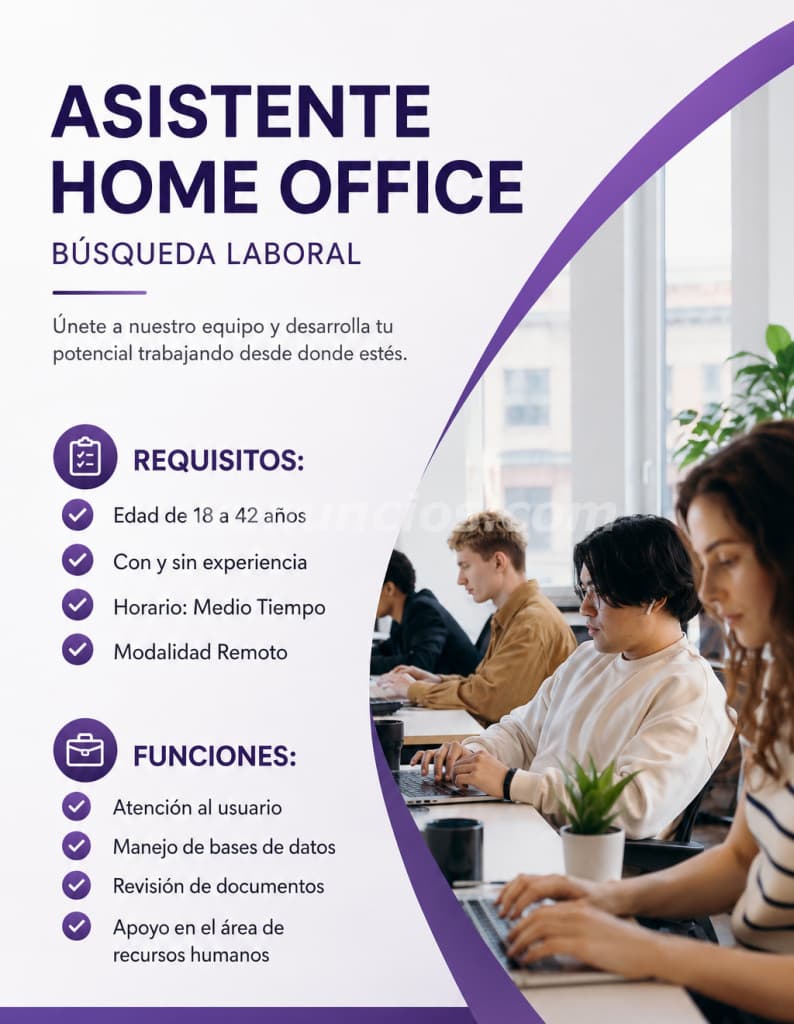Vacante disponible Medio tiempo con horarios flexibles, Puente Aranda (PUENTE ARANDA)