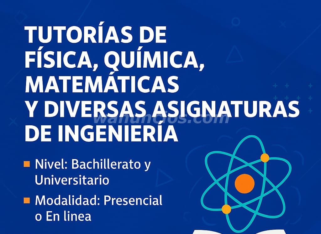 Clases particulares en ciencias básicas de ingeniería (San salvador)