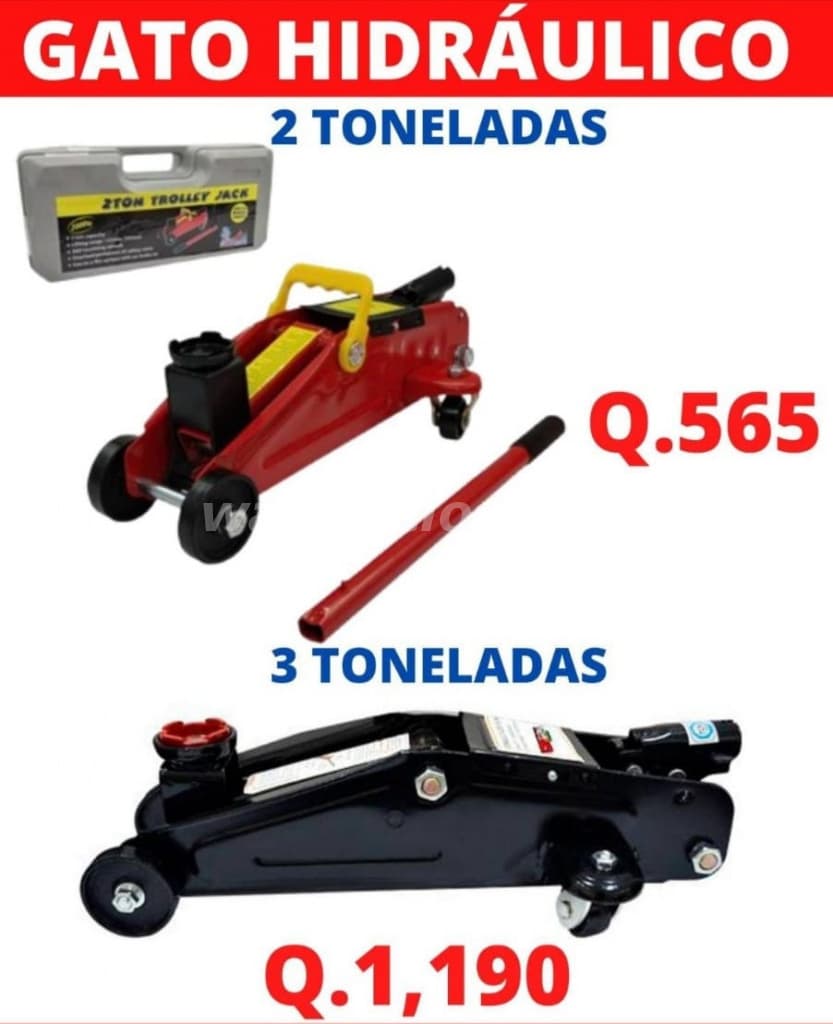 565 Quetzales - Gato hidráulico de 2 toneladas y de 3 toneladas. (Mixco)