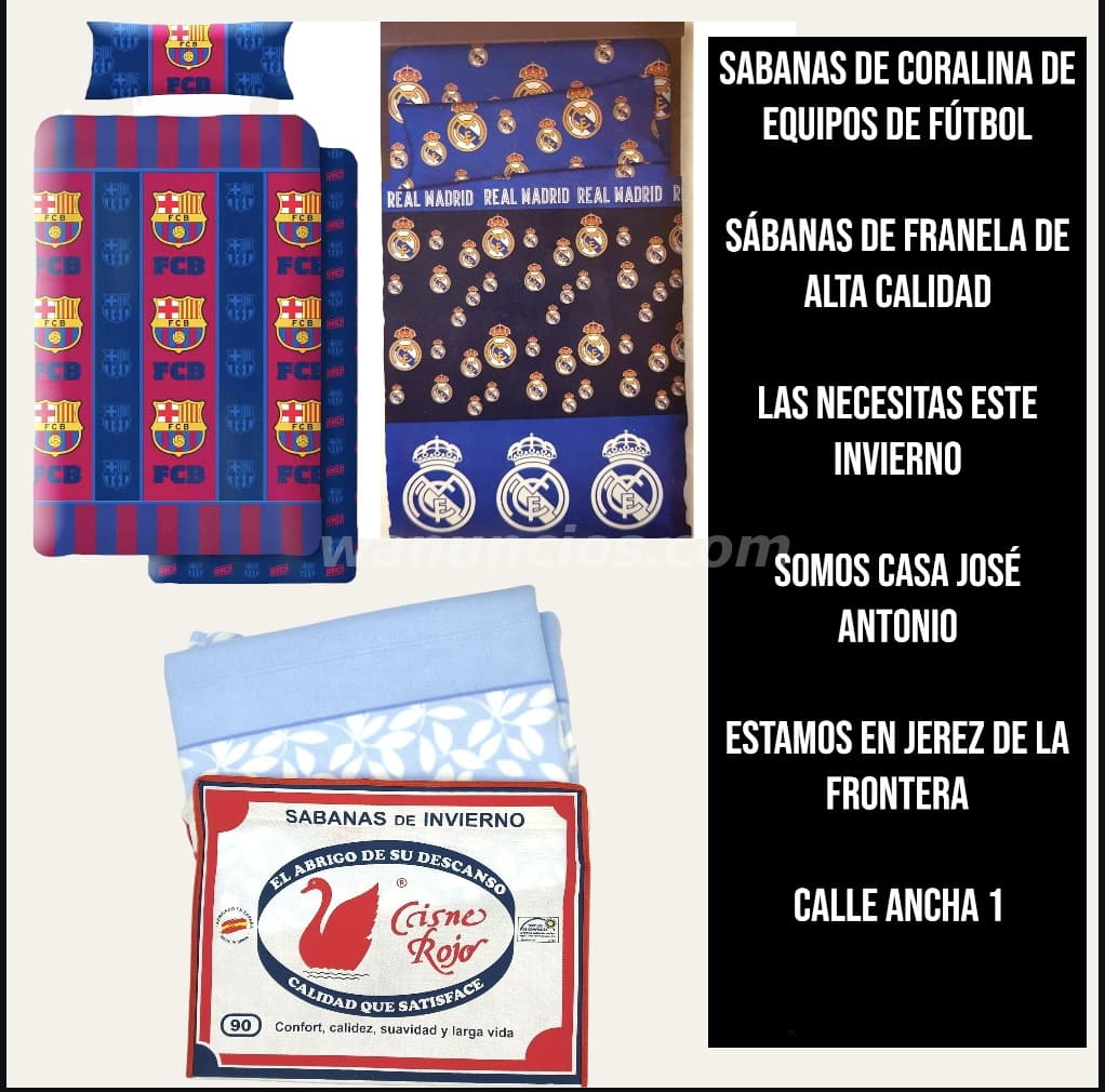 Sabanas futbol coral franela jerez de la frontera (Calle ancha jerez de la fra)