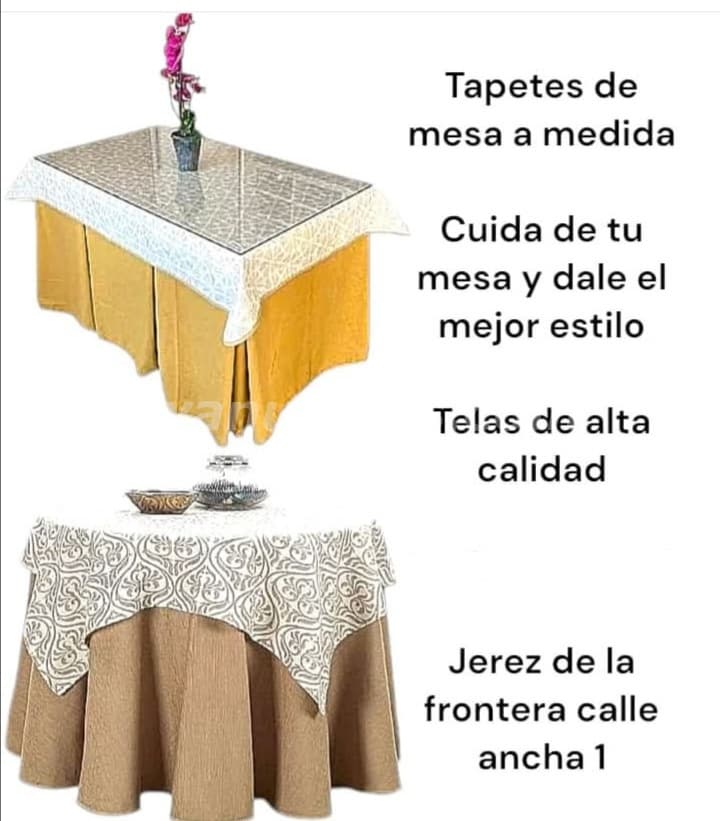 Tapetes de mesas redondas y cuadradas jerez de la frontera (Calle ancha jerez de la fra)