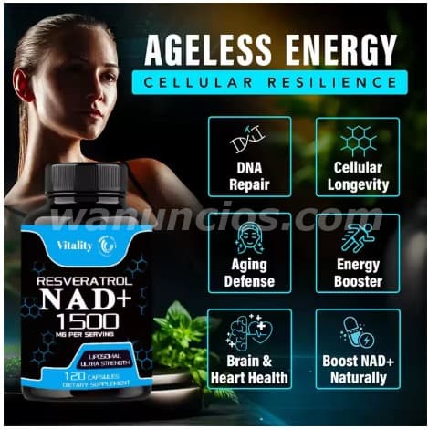 150 Soles - venta de NAD+ RESVERATROL de 1500mg trae 120 capsulas (cercado de lima) 3
