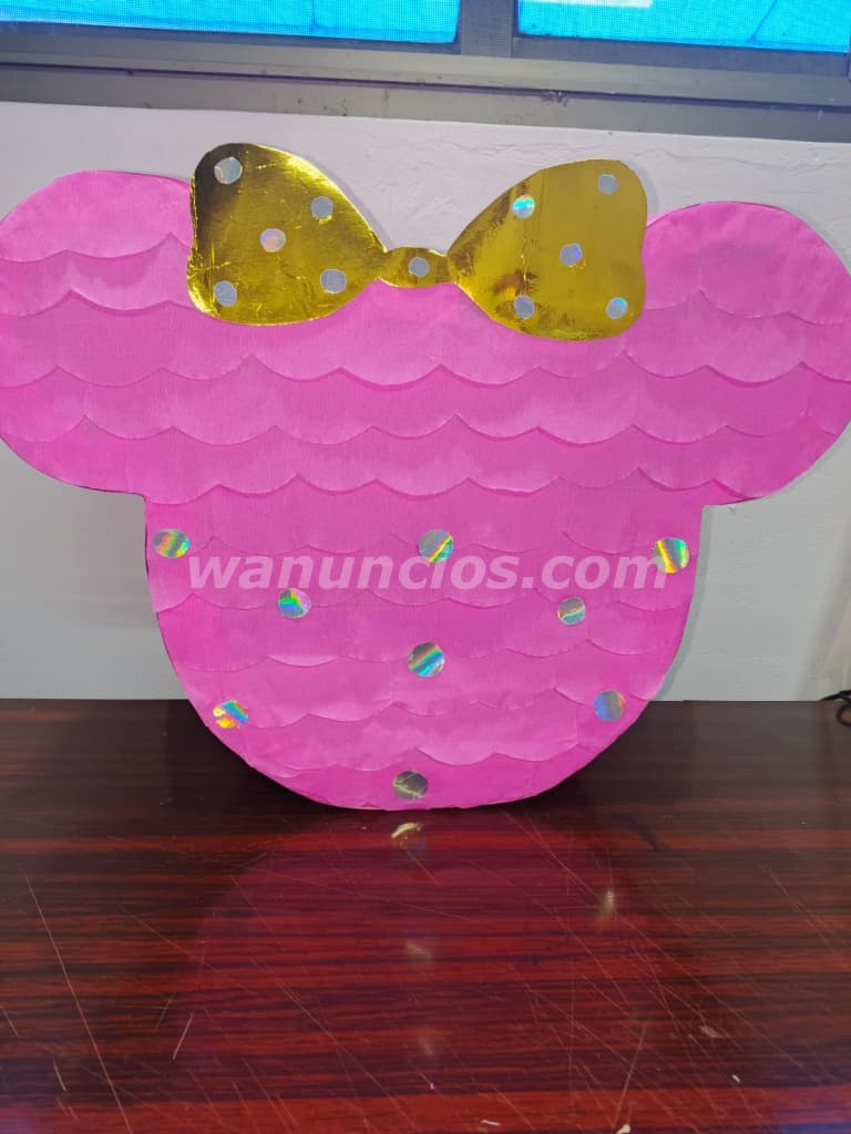 15 Balboas - Buzón de cumpleaños cabeza Minnie rosada 3