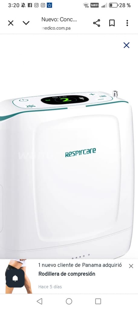 1.800 US$ - Respirador medico portatil respircare prácticamente sin uso (Anton)