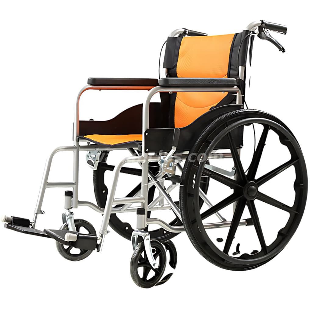 120 US$ - Silla de ruedas nueva, liviana, color negro con naranja. Fácil de transportar (Avenida Jos