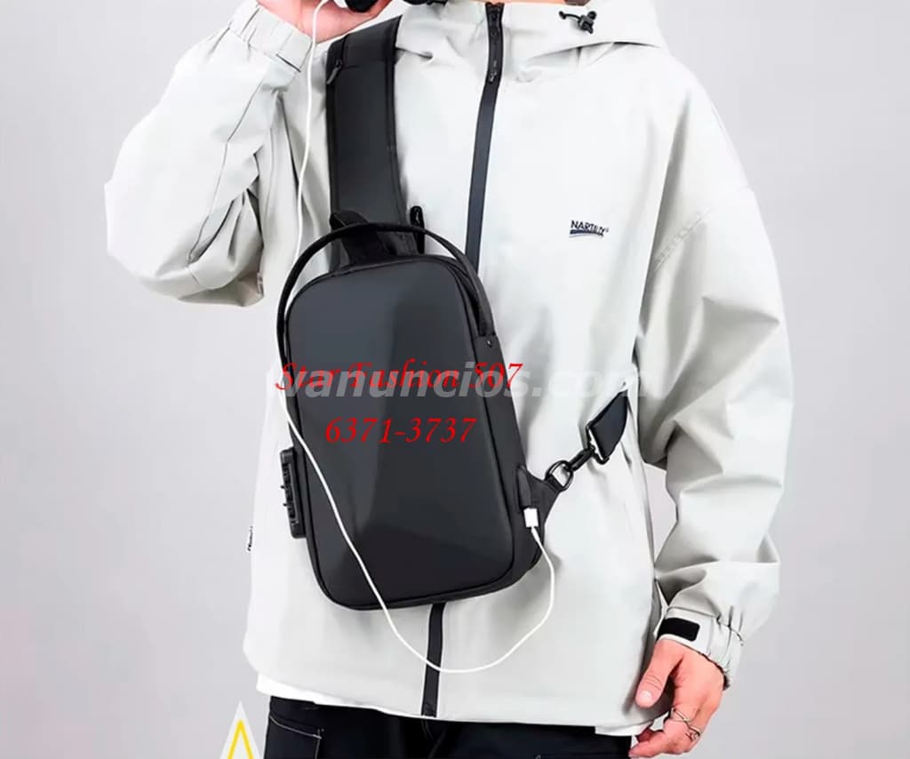 17 US$ - BOLSO ANTI-HURTO CON PUERTO USB,UNISEX (CHICOS Y CHICAS)