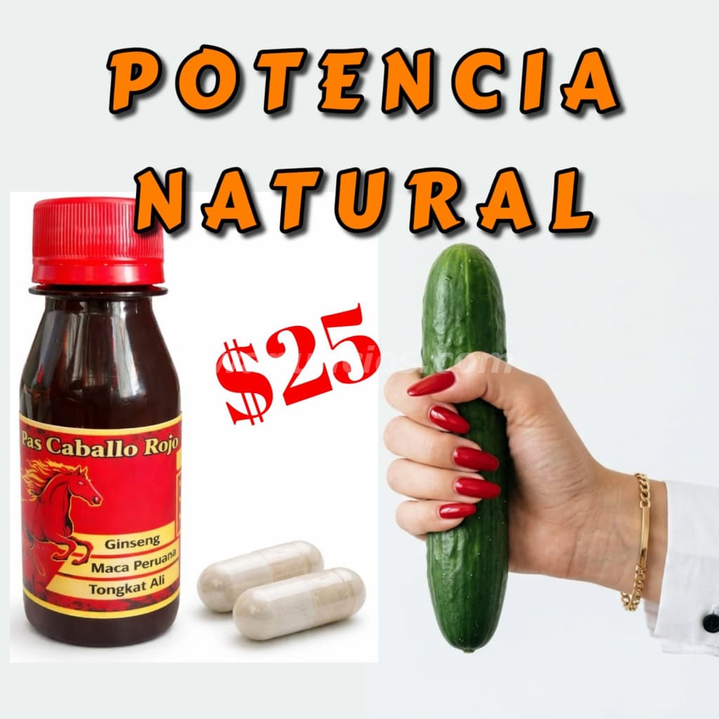 25 US$ - POTENCIA PARA CABALLEROS 100% NATURAL ENVÍOS A TODO EL SALVADOR