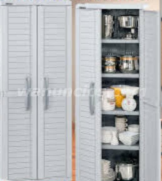 90 US$ - Armario Plástico de dos puertas y 4 niveles interiores