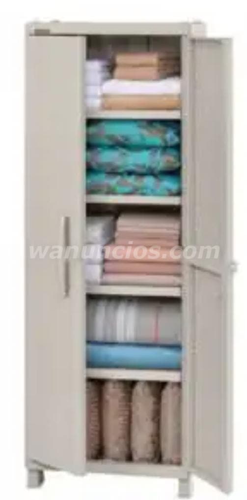 90 US$ - Armario Plástico de dos puertas y 4 niveles interiores 2