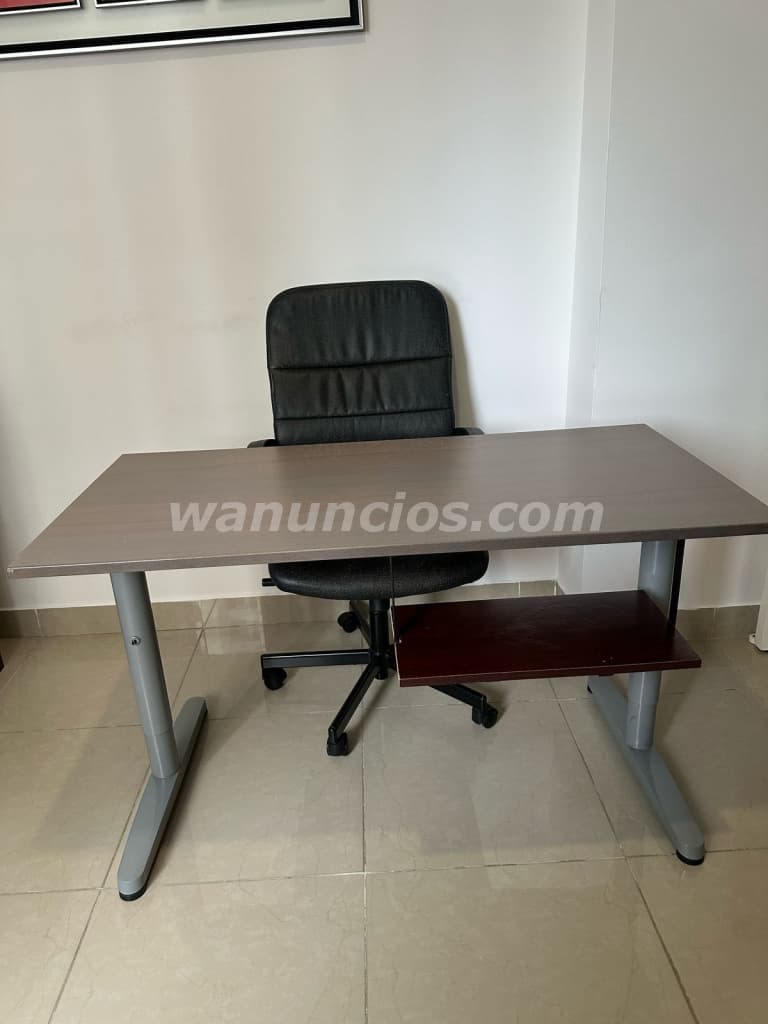 100 US$ - Escritorio de metal con su silla giratoria Ejecutiva de cuerino. Negociable (Tumba Muerto)