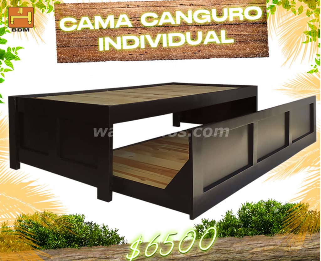 6.500 Pesos - Base para cama tipo Canguro Individual de Madera (Centro de Monterrey)