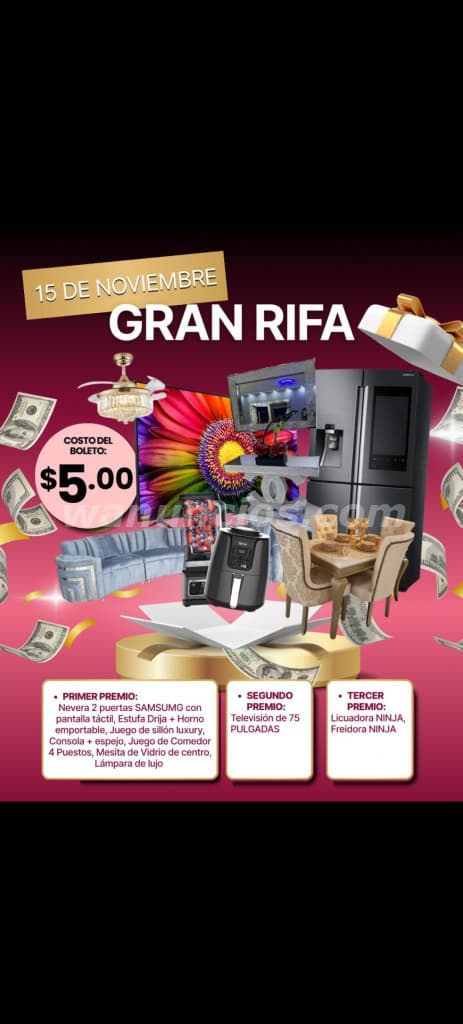 5 US$ - Busco mujeres revendedoras de libretas RIFA PARA EL 15 DE NOVIEMBRE (Urgente personas serias
