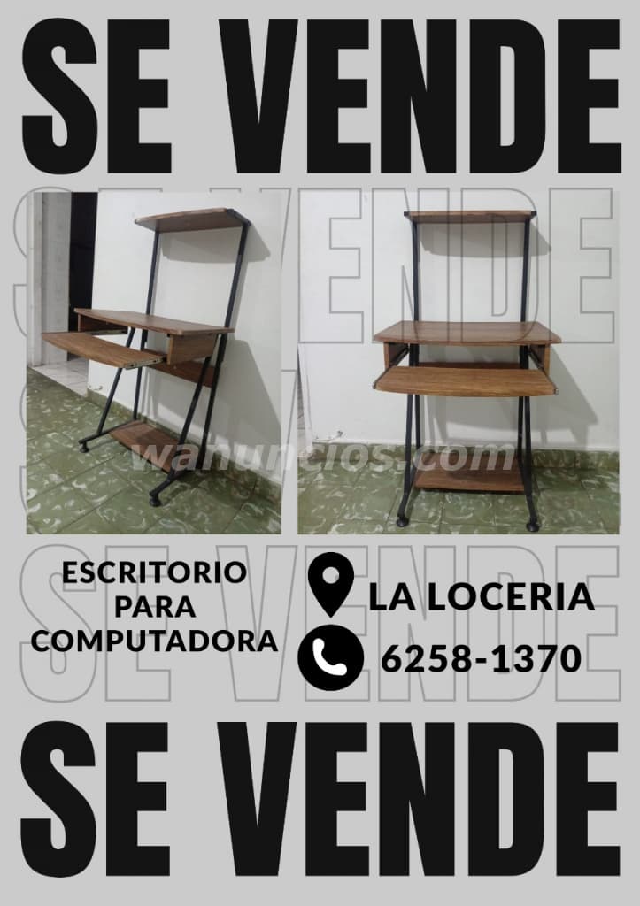 25 US$ - SE VENDE MUEBLE FUNCIONAL PARA COMPUTADORA (La Locería)