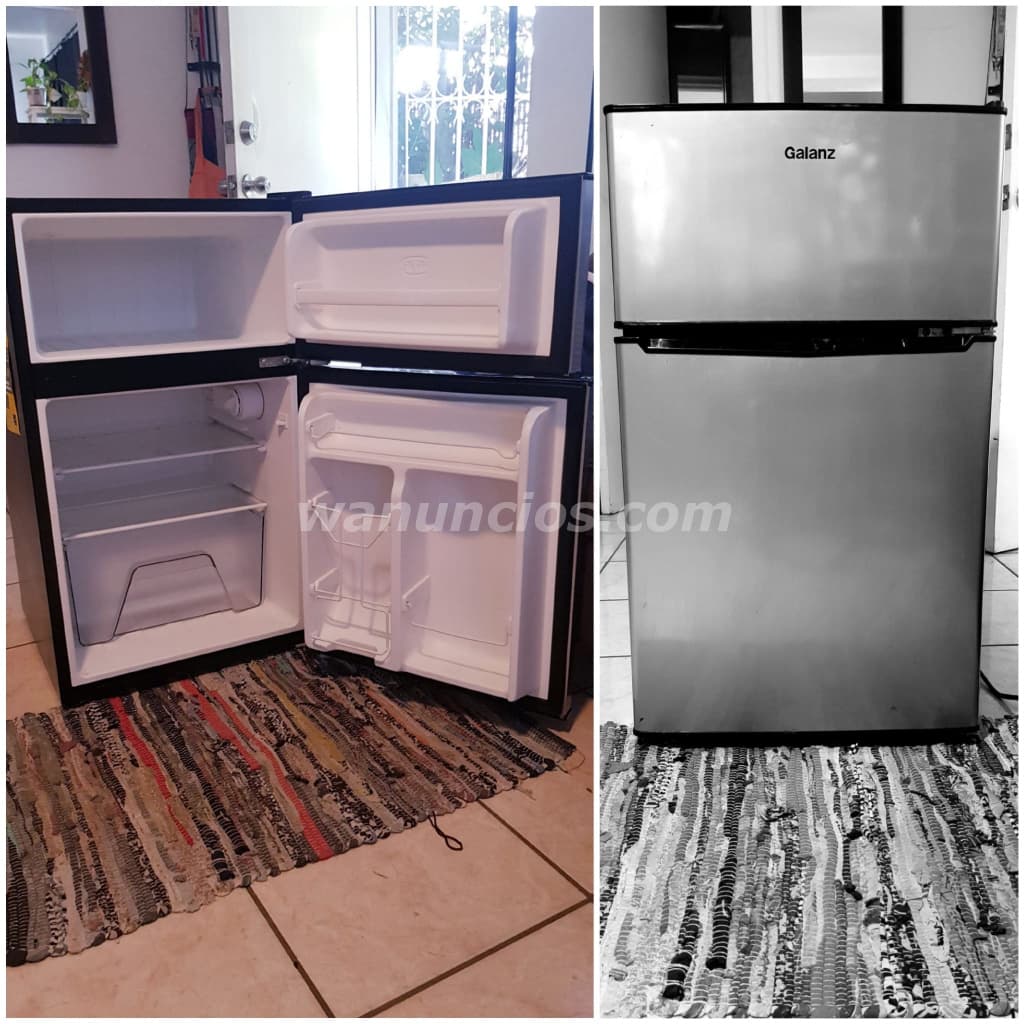 180 US$ - Nevera frigobar de acero doble puerta excelente! (Santurce) 2