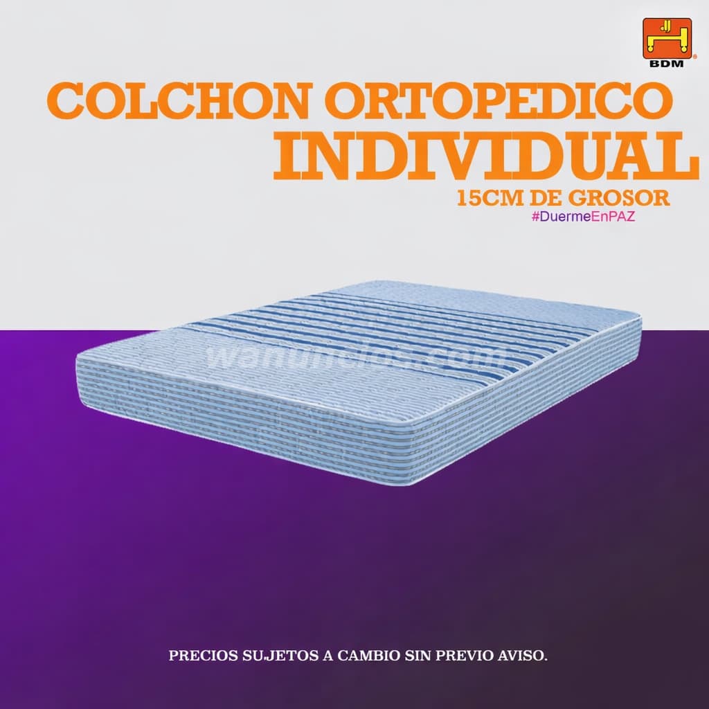 200 Pesos - Colchón Ortopédico individual Maximiza tú descanso! (Centro Monterrey)