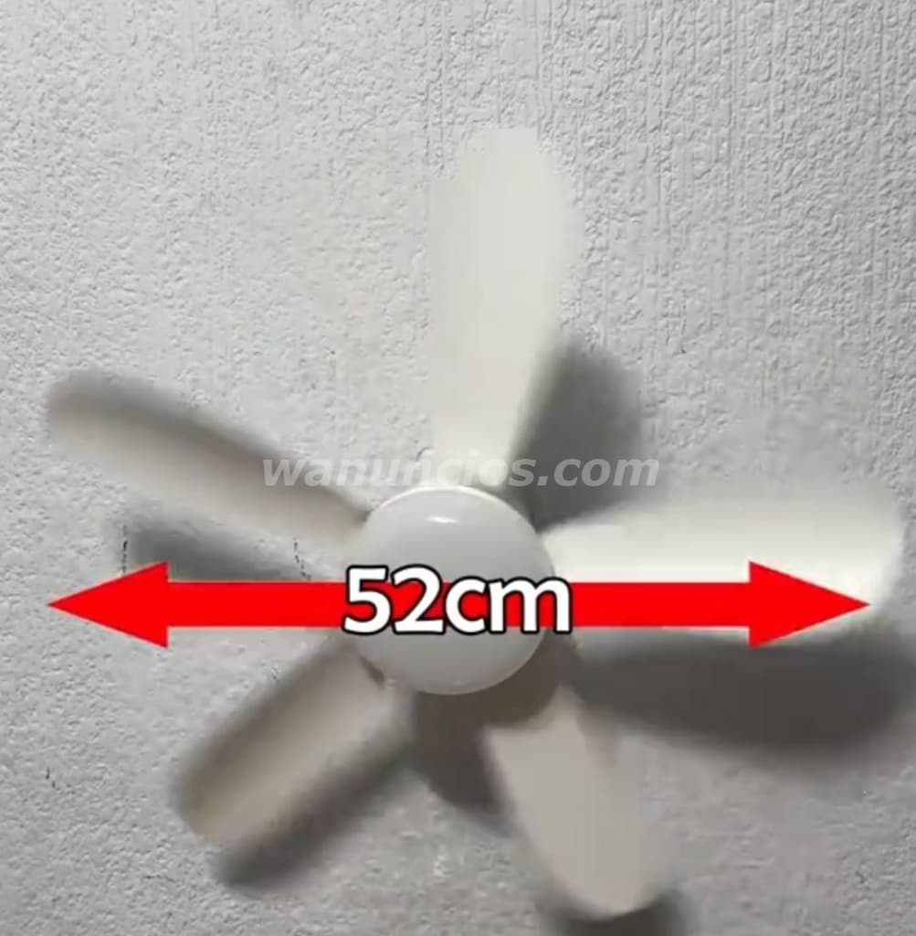 650 Córdobas - Ventilador de techo con lámpara enroscable en cepo de bujía (Managua) 3