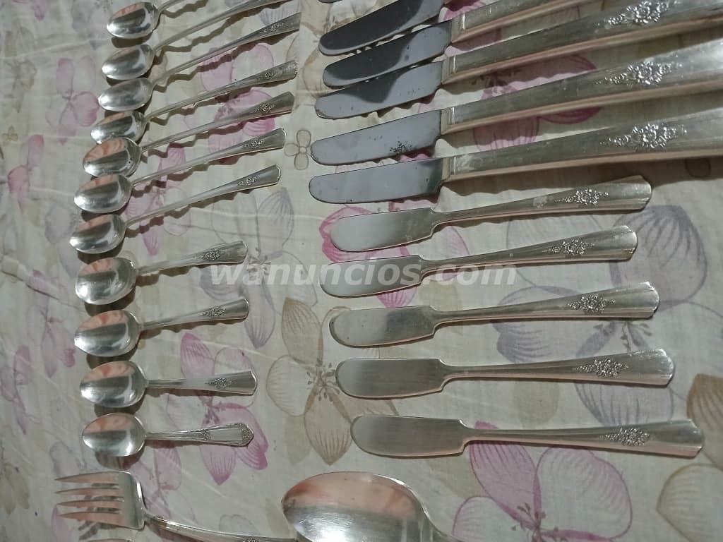 90 US$ - Vendo set de juego de 10 piezas de cucharas de plata (Panamá) 2