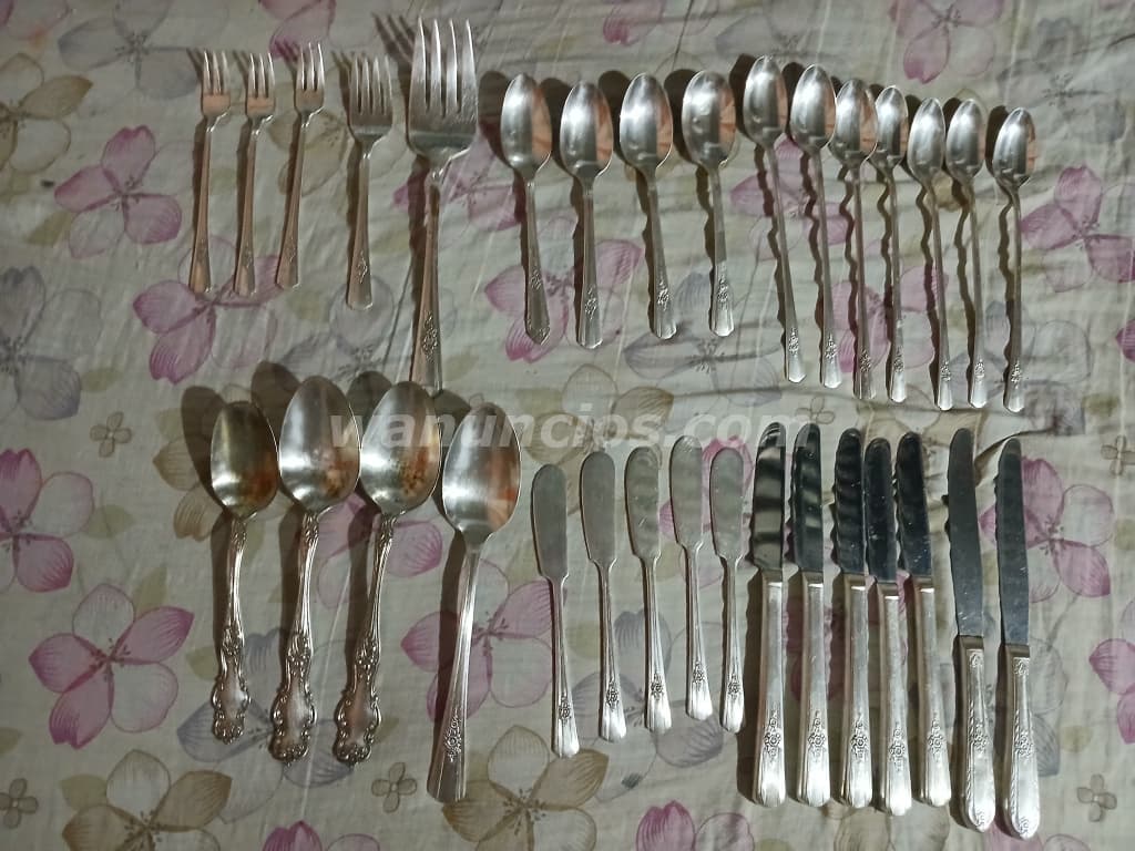 90 US$ - Vendo set de juego de 10 piezas de cucharas de plata (Panamá) 4