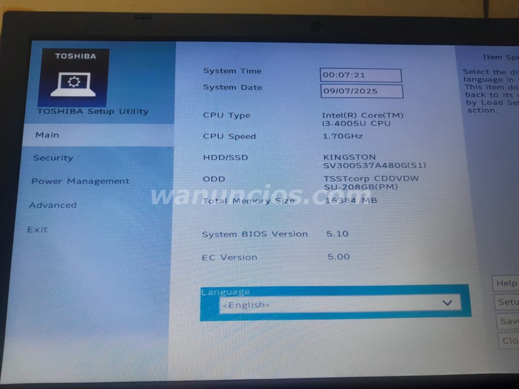 140 US$ - Laptop Toshiba Satellite C55, Procesador i3 (Panama)