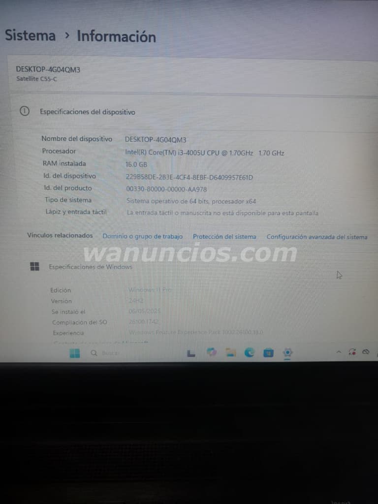 140 US$ - Laptop Toshiba Satellite C55, Procesador i3 (Panama) 4