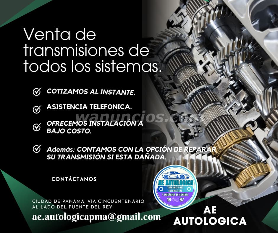 Venta e instalación de transmisiones automotrices (Parque Lefevre)