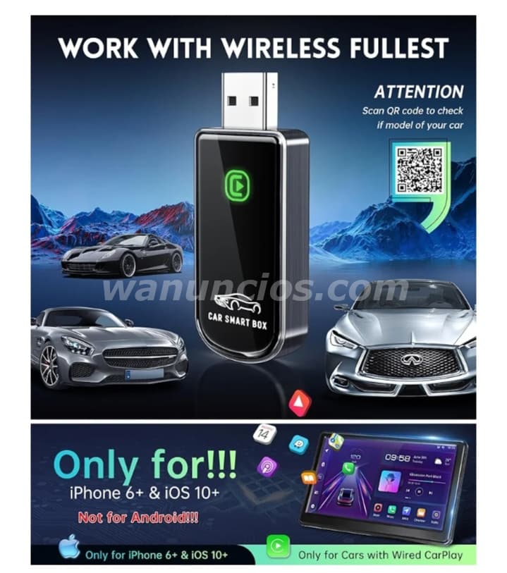 70 US$ - Adaptador inalámbrico CarPlay - Mini Edition, (Panamá oeste) 3