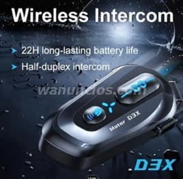 22 US$ - PROMO JULIO Intercomunicador D3X Auriculares Inalámbricos Para Casco (Todo el país)