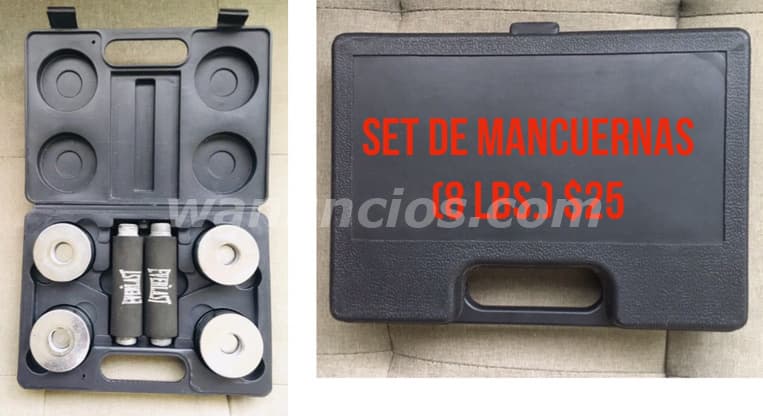 30 US$ - SET DE MANCUERNAS CROMADAS MARCA EVERLASTA, 7 LBS, C/U (San Francisco) 3