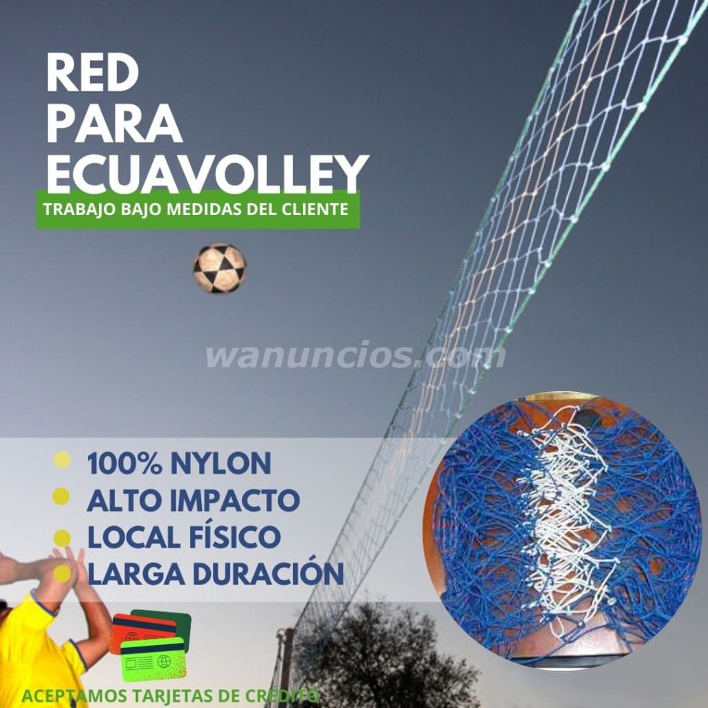 1 US$ - REDES DE ECUAVOLLEY REGLAMENTARIOS EN NYLON 3